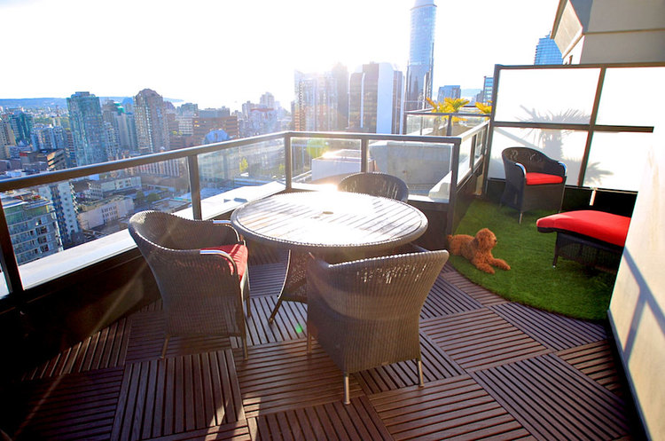 How to Convert Your Condo Balcony into a Room - Designer Deck - Outdoor Tiles (Wood & Recycled Plastic) Toronto